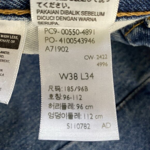 Levis 550 Relaxed Fit Jeans W38 L34 Blue Denim Straight Leg Med Wash Baggy Y2K - Picture 2 of 12